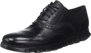 Cole Haan Zerogrand Wing Oxford Black Closed Holes/Black Leather Lace-Up Sneaker