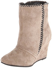 Charles by Charles David Naya Grey Suede Pointed Toe Wedge Bootie Boot