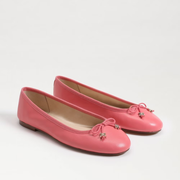 Sam Edelman Felicia Luxe Calypso Coral Slip On Rounded Closed Toe Flexible Ballet Flat Wide