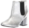Mia Zelma Women's Boot Silver Metallic Block Heel Bootie