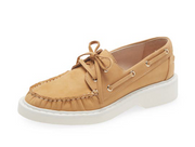 CECELIA NEW YORK Reedy Boat Shoe Loafer Burt Sugar Suede Lace Up Dress Loafers