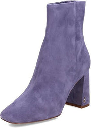 Sam Edelman Codie Dusty Violet Side Zipper Squared Toe Block Heel Fashion Boots