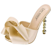 Cape Robbin Salsa Nude Sexy High Heels Open Toe Sculptural Heel Mule Oval Pumps