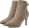 Cole Haan Grand Ambition Vesper Irish Coffee Suede Stiletto Pointed Toe Booties
