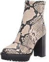 Vince Camuto Erettie Black White Snake Fashion Platform Block High Heel Booties