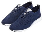 Cole Haan 2.ZeroGrand Stitchlite Blue Knit Slip On Low Top Breathable Sneakers