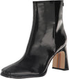 Sam Edelman Irie Black Patent Squared Toe Block Heel Fashion Wide Ankle Booties