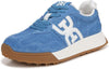 Sam Edelman Langley Azure Blue Rounded Toe Chunky Platform Low Top Sneakers