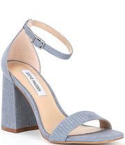 Steve Madden Women Dillion Ankle strap Heeled Sandal,Blue