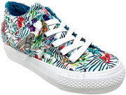 Blowfish Malibu Melondrop Lace-up Sneaker Off Whit Hibiscus