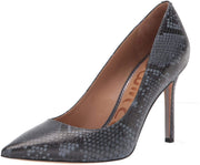 Sam Edelman Hazel Dark Blue Snake Skin Stiletto Pointy Toe Dress Pump Shoes