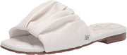 Sam Edelman Briar Bright White Cushioned Footbed Open Toe Slip On Flats Sandals
