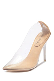 Cape Robbin Glass Doll Clear Transparent Pointed Lucite Heel Dress Pumps