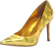 Sam Edelman Hazel Mimosa Gold Stiletto Heeled Dress Shoes Pointed Toe Fashion Pumps