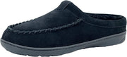 Clarks Indoor and Outdoor Black Slipper Cow Suede Mule Slip-On Fur Lined Clogs