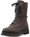 Vince Camuto Branda Sable Zipper Closure Rounded Toe Chain Detailed Combat Boot