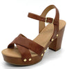 STYLISH S SHIFT Open Toe Double Cross Band Ankle Strap Platform Heel Sandals 11