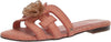 Sam Edelman Bay Stucco Pink Slide Open-Toe Slip-On Leather Fashion Flat Sandals