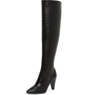 Lust For Life California Black Leather Over Knee Fashion Almond Toe Dress Boots