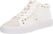 Jessica Simpson Folliah White Leather Fashion Laces Embellished High Top Sneaker