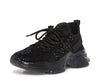 Steve Madden Maxima Lace Up Low Top Sneakers Boyfriend Chunky Platform Black