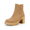 Syktkmx Platform Chelsea Ankle Boots Lug Sole Slip On Western Booties 7
