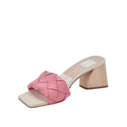Dolce Vita Moly Petal Pink Stella Slip On Squared Open Toe Block Heeled Sandals
