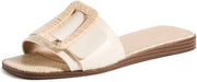 Sam Edelman Inez Sand Squared Open Toe Slip On Buckle Strap Slides Sandals