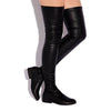 Lust For Life Rank Over-the-Knee Thigh High Flat Fiited Boots