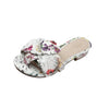 Cecelia New York Lila Spring Garden Flower Slip On Open Toe Flat Slide Sandals