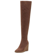 Jessica Simpson Cassida Tobacco Brown Thigh Over The Knee Platform Wedge Boots