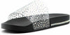 Cape Robbin Jewelry Shop Slip Mules Slides Sandals Black Clear Rhinestone Flats