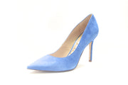 Sam Edelman Hazel Periwinkle Suede Stiletto Dress Shoes Pointed Toe Pump (Periwinkle, 4)