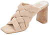 Dolce Vita Poira Dune Suede Slip On Criss-Cross Straps Block Heeled Sandals