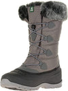Kamik Momentum2 Charcoal Pull On Round Toe Waterproof Fur Trim Ankle Snow Boots