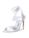 Lauren Lorraine Dallas Ankle-Strap Elastic Fitted Dress Stiletto Heeled Sandals