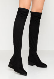 Steve Madden Women's Georgette Zipper closure Over the Knee Boot BLACK