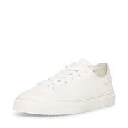 Steve Madden Dorey White Leather Lace Up Rounded Toe Low Top Fashion Sneaker