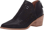 DV Dolce Vita Oscora Black Vegan Poointed Toe Western Ankle Booties