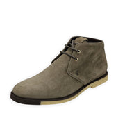 Tod's Men's Polacco Dark Natural Leather Lace Up Oxfords Shoes Taupe Suede Boots