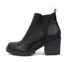 SODA ORIGAMI WOMEN LUG SOLE MID HEEL FASHION ANKLE BOOTIE W/DOUBLE ELASTIC GORE