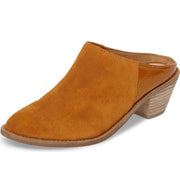 Kelsi Dagger Kellum Whiskey Brown Fashion Suede Clog Stacked Heel Mule Booties