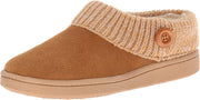 Clarks Women's Knit Scuff Leather Slipper Mules Sweater Cuff Clog