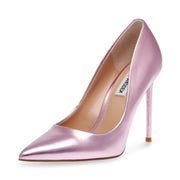 Steve Madden Vala Pink Metallic Fashion High Heeled Pointed Toe Stiletto Pumps