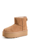 UGG Classic Mini Platform Chestnut Suede Fashion Pull On Platform Casual Boots 7