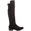 Caliente Play Day Black Micro Suede Knee High Fitted Stretch Gore Elastic Boot