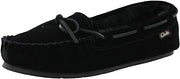 Clarks Women's Suede Moccasin  Indoor and Outdoor Slipper