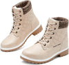 Project Snow Scottie Beige Fashion Pull On Rounded Toe Waterproof Snow Booties