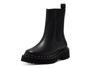 Vince Camuto Meendey Black Pull On Rounded Closed Toe Chelsea Fashion Boot