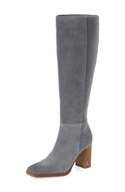 Sam Edelman Olly River Rock Square Toe Block Heel Pull On Knee High Fashion Boot